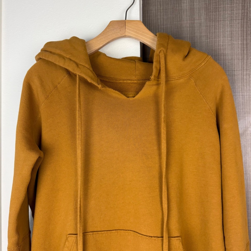 Nili Lotan Janie French Cotton Terry Hoodie Sweatshirt In Burnt Ochre View 4